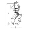 Duke Swivel Hook With Latch/Brass Bushing
