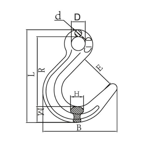 140 Duke Eye Foundry Hook With Flat