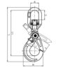 Duke Swivel Self Locking Hook / Roller Bearing