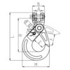 Duke Clevis Self Locking Hook
