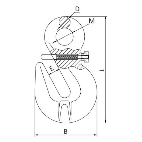 Duke Eye Shortening Grab Hook & Pin