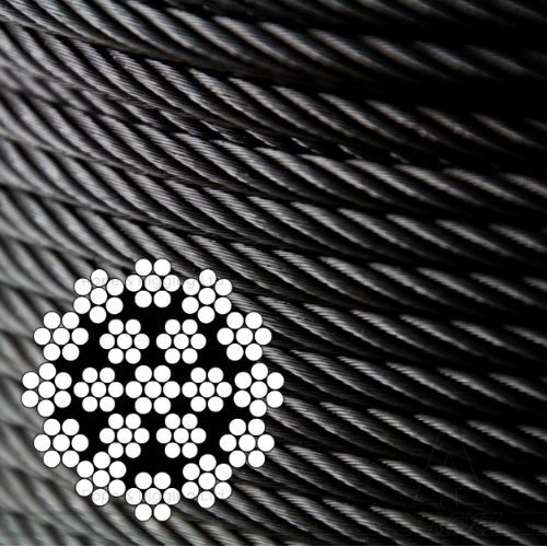 19x7 Anti-Rotational Black Wire Rope