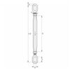 Eye & Eye Rigging Screw