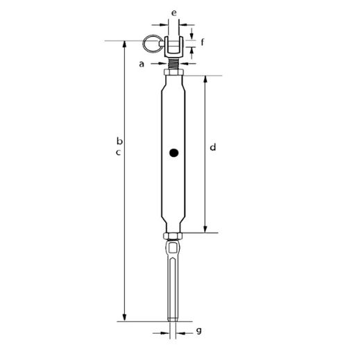 AISI 316 Stainless Steel Jaw & Swage Rigging Screw